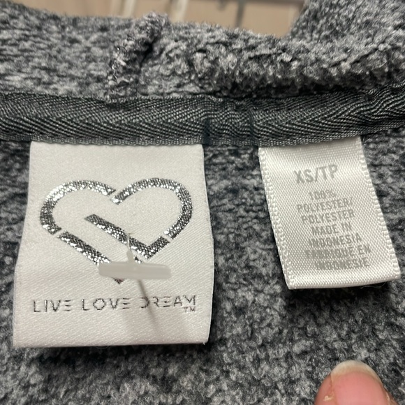 LIVE LOVE DREAM FULL ZIP HOODIE SIZE XS - Picture 2 of 2